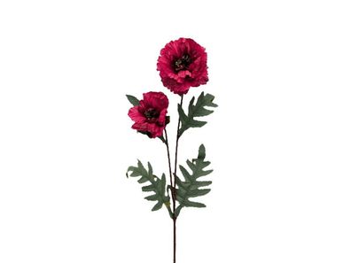 Künstlicher Mohn Spray boroodeaux, 64 cm Buitengewoon de boet