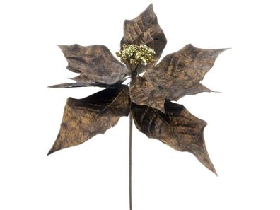 Künstliche Blume Weihnachtsstern gold, 64 cm Hortus