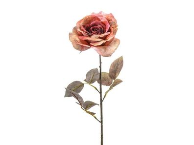 Künstliche Blume Rose Zoe altrosa, 68 cm Hortus