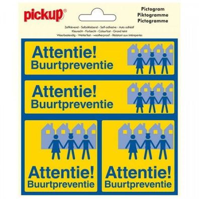 Pick att buurtpr picto 15x15 cm 4pcs Pickup