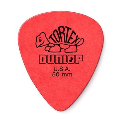 Dunlop Tortex Standard Plektren - 0,50 mm - rot (1, 3, 6, 12 oder 72 Stück)