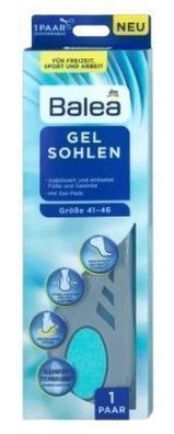 Premium Orthopädische Gel-Sohlen 2 Paar, Größen 41-46