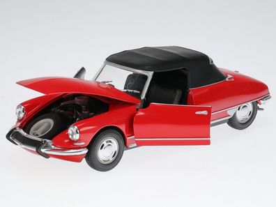 Citroen DS Cabrio hellrot Softtop Modellauto 22506 Welly 1:24