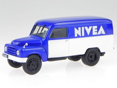 Hanomag L28 Kasten 1953 blau weiss Nivea Modellauto 1:43