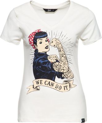 Queen Kerosin Damen T Shirt - We Can Do It QK120066