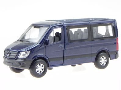 Mercedes Sprinter Bus blau Modellauto 43731 Welly 1:34