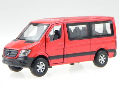 Mercedes Sprinter Bus rot Modellauto 43731 Welly 1:34