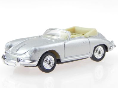 Porsche 356 Cabrio silber Modellauto Welly 1:60