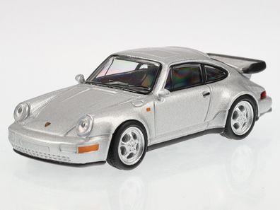 Porsche 911 964 Turbo silber Modellauto 452027000 Schuco 1:64