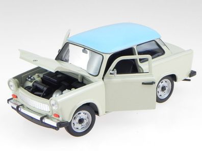 Trabant 601 creme blau Modellauto 24037 Welly 1:24