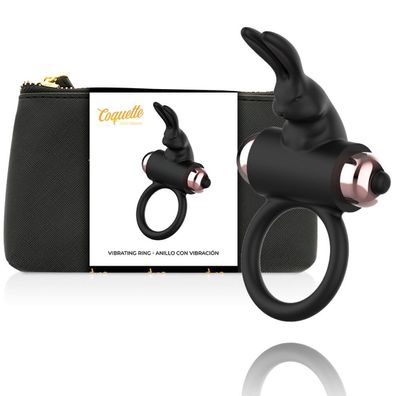 Coquette CHIC DESIRE COCK RING WITH Vibrator BLACK/ GOLD