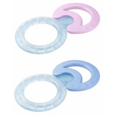 Cooling Teether + Classic Teether Nuk 2 Stück rosa