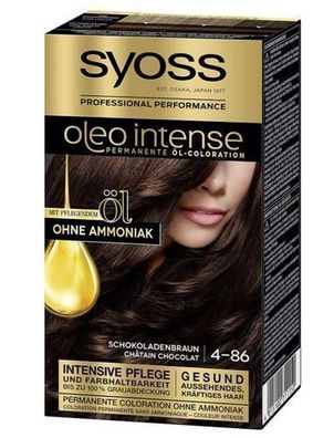 Syoss Oleo Intense Haarfarbe, Schokobraun, 115ml