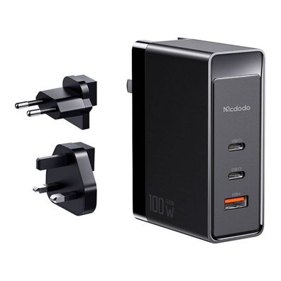 GaN Mcdodo CH-8101 Pro universelles UK/US/EU-Reiseladegerät/Adapter, 100 W, 2 x