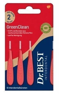 Dr. Best GreenClean Interdentalbürsten, 0,5mm, 6er Pack