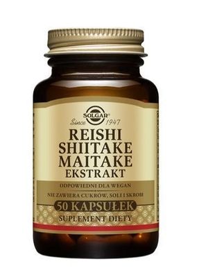 Solgar Reishi Shiitake Maitake Extrakt Kapseln - 50 Stk. - Immunsystem & Zellschutz