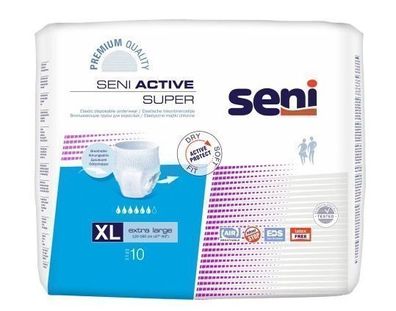 Seni Active Super XL - Inkontinenzhosen, 10 Stk. - Saugstark & komfortabel