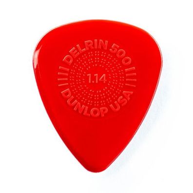 Dunlop Prime Grip Delrin 500 Plektren - 1,14 mm - rot (1, 3, 6, 12, 72 Stück)