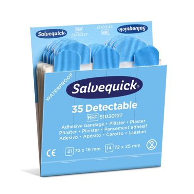 6x Salvequick®-Refill-Einsatz 6735, detectable , 35 Pflasterstrips - B003ZD2NGI | P