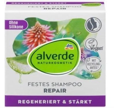 Alverde Bio-Naturkosmetik Repair Shampoo - 60g festes Shampoo