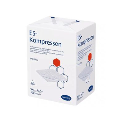 10x Hartmann ES-Kompressen 12-fach, unsteril in Faltschachtel - 10 x 20 cm | Packung