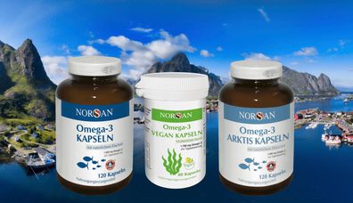 Norsan Omega-3 Kapseln Set Arktis Vegan Total Testset