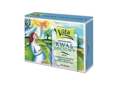 Kwas Foliowy Vita, 400mg, 30 Tabletten