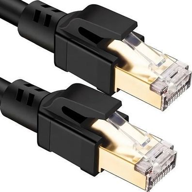 Ethernet-Kabel Cat 8 Netzwerkkabel RJ45 Gigabit Internet LAN Patchkabel 1m Retoo