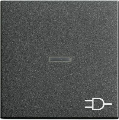 Gira System 55 Kontroll Wippe + Symbol Steckdose Anthrazit 020928
