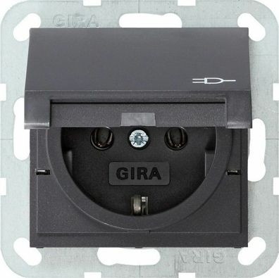 Gira System 55 Steckdose mit KD Anthrazit 045428