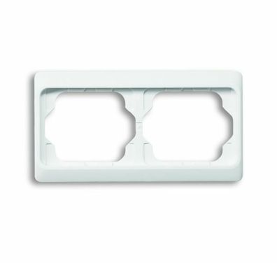 B + J alpha, exclusive 2-Fach Rahmen waagerecht, studioweiß hochglanz 1722KA-24G