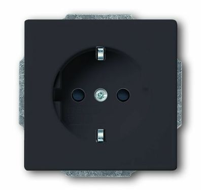 B + J carat®, Steckdosen-Einsatz mit Kinderschutz, anthrazit 20EUCKS-81