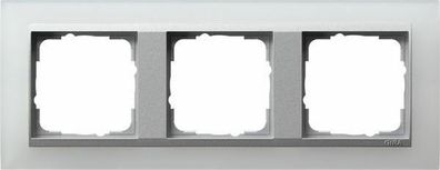 Gira Abdeckrahmen 3fach für Farbe Alu Gira Event Opak Weiß 021350