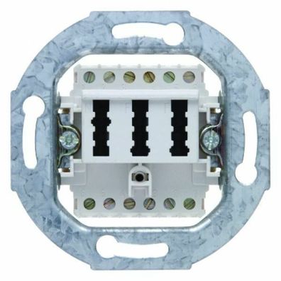 Berker TAE-Steckdose 2 x 6/6NFF Modul-Einsätze polarweiß, matt 454409