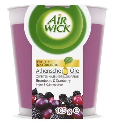 Air Wick Duftkerze Brombeere & Preiselbeere, 105g