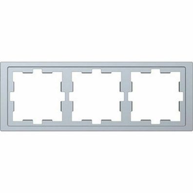 Merten D-Life Rahmen, 3fach, Edelstahl MEG4030-6536