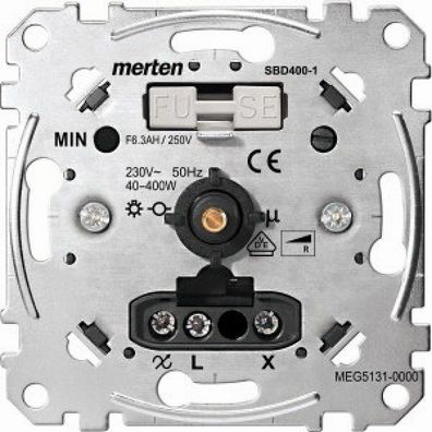 Merten Drehdimmer-Einsatz mit Druck-Ausschalter, 40-400W MEG5131-0000