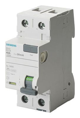 Siemens FI-Schutzschalter 2polig 40A 30mA 5SV33146