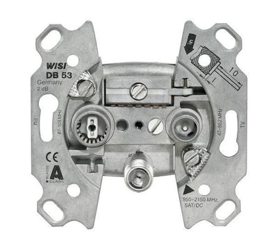 Wisi DB53 Sat-Dose 3loch mit F-Stecker