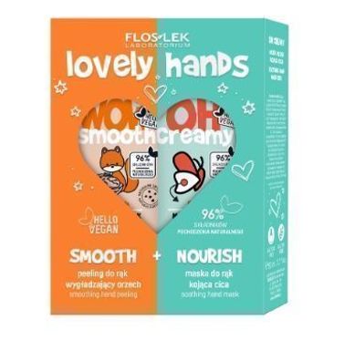 Handpflege-Set: Handpeeling 50g & Maske 50ml - Flos-Lek Lovely Hands