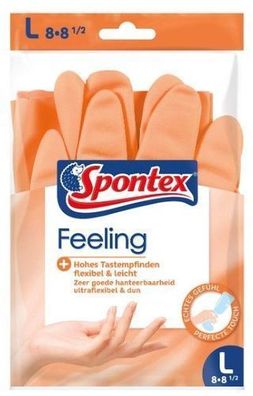 Spontex Deluxe Reinigungshandschuhe Größe L - Feine Reinigungs- und Pflegearbeiten