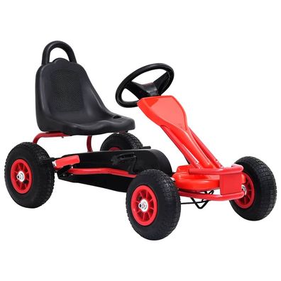 vidaXL Pedal Go-Kart mit Luftreifen Rot