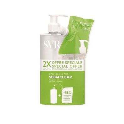 SVR Sebiaclear Mizellenwasser-Set 800 ml (2 x 400 ml)