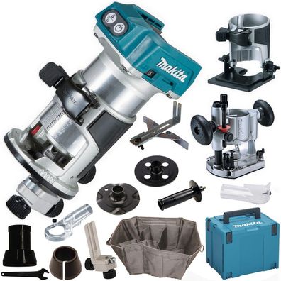 Makita Akku Multifunktionsfräse Fräsen Nuten 18V MAKPAC Gr. 4 DRT50ZJX2