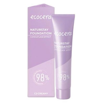 Ecocera Naturstay Foundation C3 Creamy, 30ml, Make-up Cover