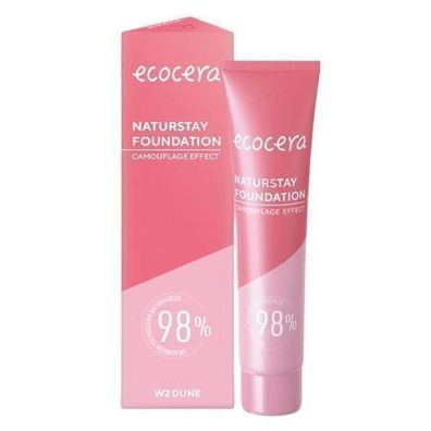 Ecocera Naturstay Foundation Make-up, w2 Düne, 30ml