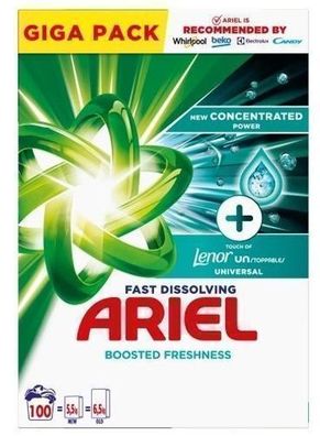 Ariel Touch Of Lenor Unstoppables Allzweckwaschmittel, 5,5 kg