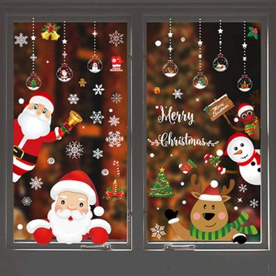 Weihnachtsdekoration Weihnachtsmann Fensteraufkleber DIY Aufkleber