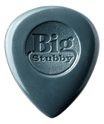 Dunlop Nylon Big Stubby Plektren - 3,00 mm - dunkelgrau (1, 3, 6 oder 24 Stück)