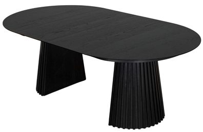 Diningtisch Andria - oval 210 x 120 cm - Eichenholz natur dunkelgrau